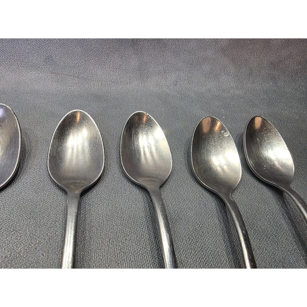 WM A Rogers Oneida Stainless Flatware Set 9 Teaspoons 1 Dinner Fork Vintage